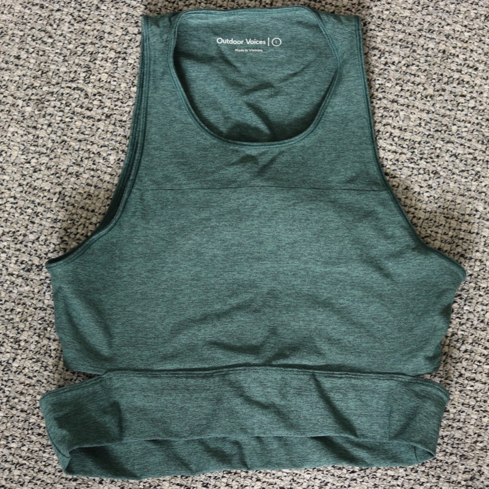 Outdoor Voices Crop Top, size L (forest green)
